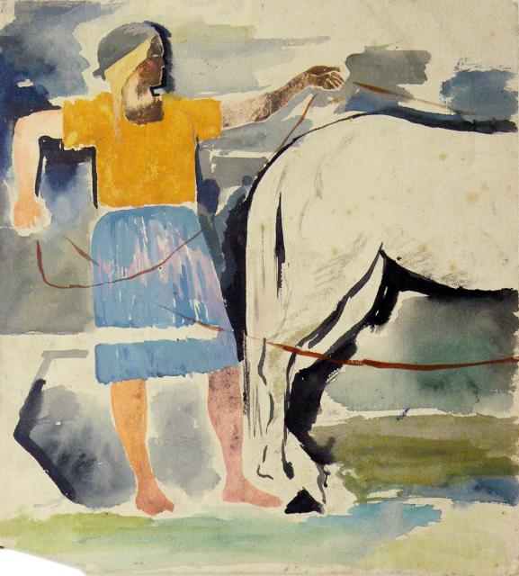 Самохвалов А.Н. Женщина с лошадью. 1930-е Самохвалов А.Н. Женщина с лошадью. 1930-е